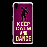 Coque HTC Desire Eye Keep Calm and Dance Rose