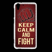 Coque HTC Desire Eye Keep Calm and Fight Rouge
