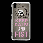 Coque HTC Desire Eye Keep Calm and Fist Gris