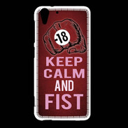 Coque HTC Desire Eye Keep Calm and Fist Rouge