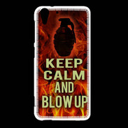 Coque HTC Desire Eye Keep Calm and Grenade Feu