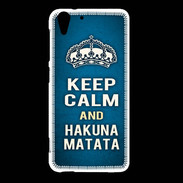 Coque HTC Desire Eye Keep Calm and Hakuna Matata Bleu
