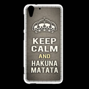 Coque HTC Desire Eye Keep Calm and Hakuna Matata Gris