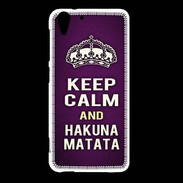 Coque HTC Desire Eye Keep Calm and Hakuna Matata Violet