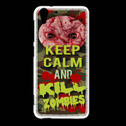 Coque HTC Desire Eye Keep Calm and Kill Zombies camouflage