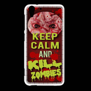 Coque HTC Desire Eye Keep Calm and Kill Zombies Rouge