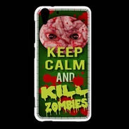 Coque HTC Desire Eye Keep Calm and Kill Zombies Vert
