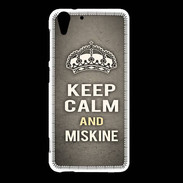 Coque HTC Desire Eye Keep Calm and Miskine Gris