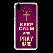 Coque HTC Desire Eye Keep Calm and Pray Christian Rose