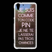 Coque HTC Desire Eye Code pin rose ZG