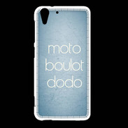 Coque HTC Desire Eye Moto Boulot Dodo Bleu ZG