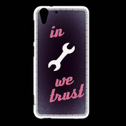 Coque HTC Desire Eye In Mecanic We trust Rouge ZG
