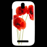 Coque HTC One SV Coquelicots en peinture 150