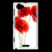 Coque Sony Xperia L Coquelicots en peinture 150