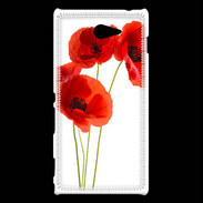 Coque Sony Xperia M2 Coquelicots en peinture 150