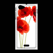 Coque Sony Xpéria J Coquelicots en peinture 150