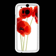 Coque HTC One M8 Coquelicots en peinture 150