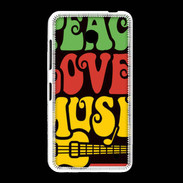Coque Nokia Lumia 635 Peace Love Music