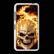 Coque Nokia Lumia 635 Tête de mort en flamme 5