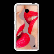 Coque Nokia Lumia 635 Bouche sexy Lesbienne et rouge à lèvres gloss