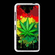 Coque Nokia Lumia 635 Feuille de cannabis et cœur Rasta