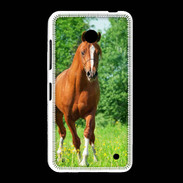 Coque Nokia Lumia 635 Cheval arabe robe marron et blanche
