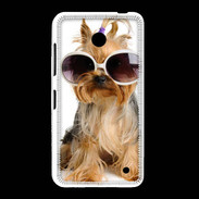 Coque Nokia Lumia 635 Chien Yorkie avec lunette de soleil
