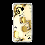 Coque Nokia Lumia 635 Portée de notes en or
