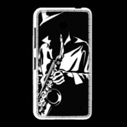 Coque Nokia Lumia 635 Saxophoniste en noir et blanc