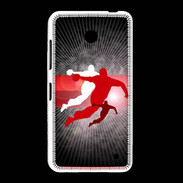Coque Nokia Lumia 635 Illustration Handball en noir et rouge