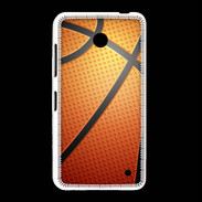 Coque Nokia Lumia 635 Effet Ballon de basket orange et noir