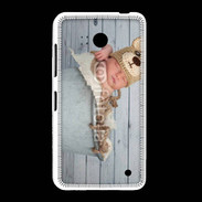 Coque Nokia Lumia 635 Bébé nounours dormant dans une bassine
