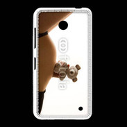 Coque Nokia Lumia 635 Femme enceinte avec peluche