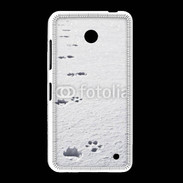 Coque Nokia Lumia 635 Traces de pas d'animal dans la neige