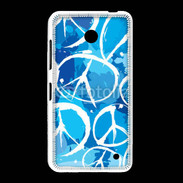 Coque Nokia Lumia 635 Peace and love Bleu