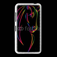 Coque Nokia Lumia 635 Vector image of an horse on black back 50