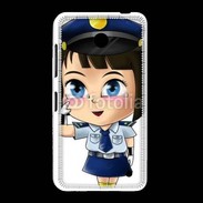 Coque Nokia Lumia 635 Cute cartoon illustration of a policewoman