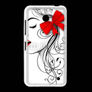 Coque Nokia Lumia 635 Visage glamour noir et rouge