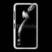 Coque Nokia Lumia 635 Femme enceinte en noir et blanc