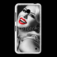 Coque Nokia Lumia 635 Rouge à lèvres Fashion en noir et blanc