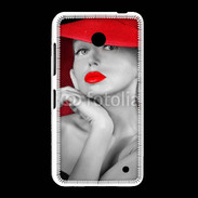 Coque Nokia Lumia 635 Femme élégante en noire et rouge 15