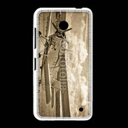 Coque Nokia Lumia 635 Vieux biplans en noir et blanc