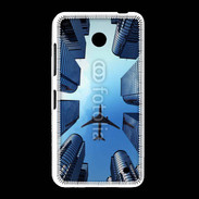 Coque Nokia Lumia 635 Avion de ligne au dessus des immeubles