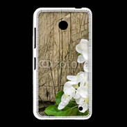 Coque Nokia Lumia 635 Fleurs sur fond en bois