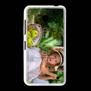 Coque Nokia Lumia 635 Petite fille avec panier de pommes