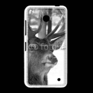 Coque Nokia Lumia 635 Tête de Cerf en noir et blanc