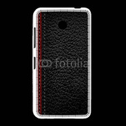 Coque Nokia Lumia 635 Effet cuir noir et rouge