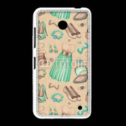Coque Nokia Lumia 635 Fond fashion vert et marron