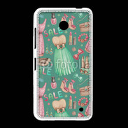 Coque Nokia Lumia 635 Fond fashion rose et vert