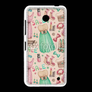 Coque Nokia Lumia 635 Fond fashion rose et vert 2